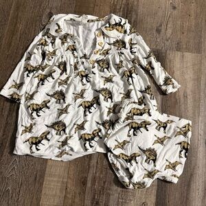 Kate Quinn Dinosaur Dress and Bloomers 3/6